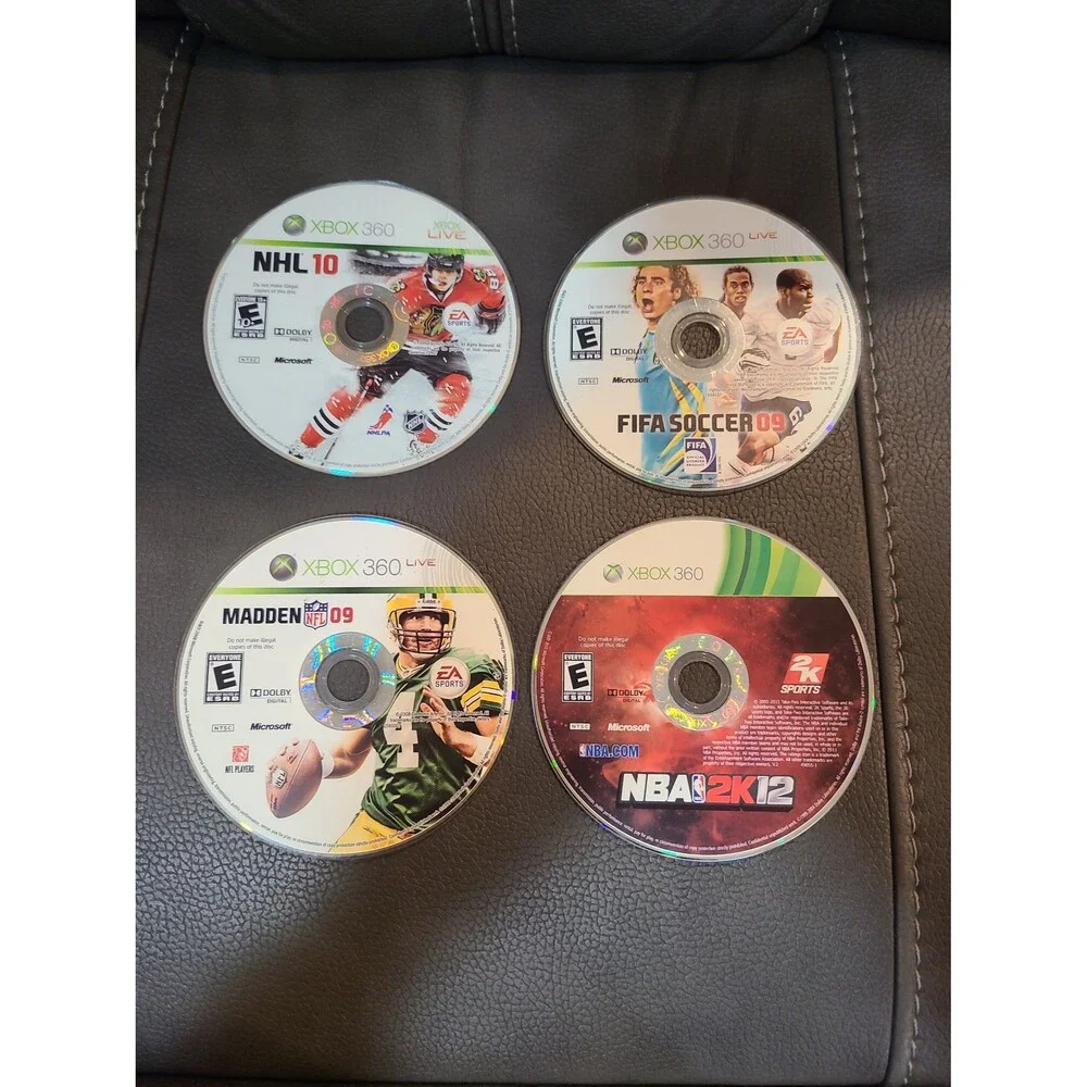 Xbox 360 Loose Disc Lot of 4 - Madden, FIFA, NHL, NBA